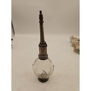 Vintage Rose Water Bottle Embossed Tall Moroccan Old‎ Cologne Perfume Bottle